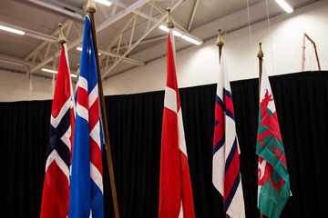 Gymnastic equipment in a gymnastic center in the Faroe Islands