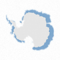 Fototapeta na wymiar Map of Antarctica. Mosaic style map with flag of Antarctica. Amusing vector illustration.