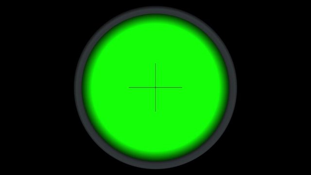 Gun sniper scope animation with green screen key color and shaking movement.