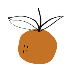 Modern Orange Fruit Terrae Modern Geometric Texture Poster Terracotta Floral Art Print Painting Fashion Color Abstraction Contemporary Burnt Orange Vector Illustration Clipart 2020