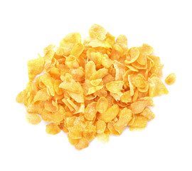 Corn flakes isolated on white