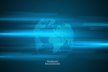 Abstract technology background Hi-tech communication concept futuristic digital innovation background for global web, connection, science. Vector illustration