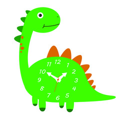 dinosaur cartoon clock