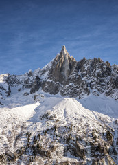 Clear view of Aiguille du Dru near Chamonix, French Alps