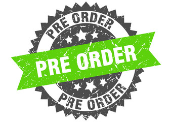 pre order grunge stamp with green band. pre order