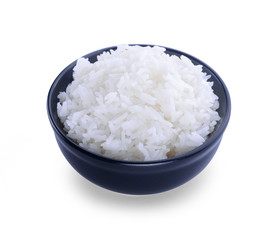 rice bowl on white background