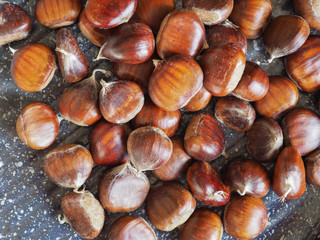 chestnuts food background