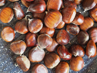 chestnuts food background