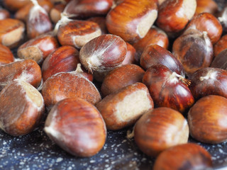 chestnuts food background