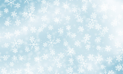 Falling snow background. Vector illustration