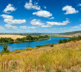 Fototapeta na wymiar Summer Southern Bug river, Ukraine