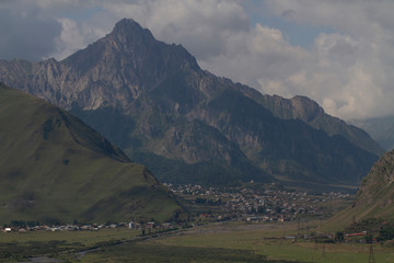 View of Stepantsminda village, Georgia