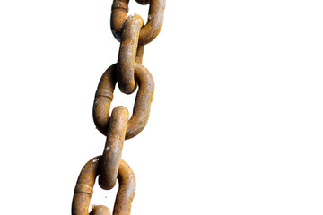 Obraz premium Close up beautiful old iron chain background texture.