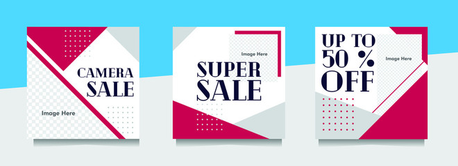 Squeare post banner template for social media. Modern promotion banner template for sale and discount. Anyone can use this design easily. 