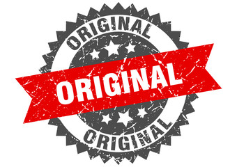 original grunge stamp with red band. original