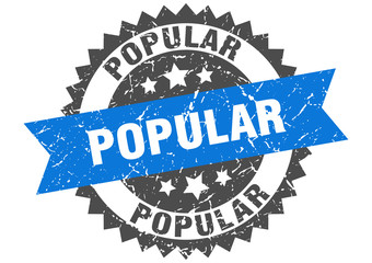 popular grunge stamp with blue band. popular