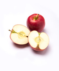 Apples on white background