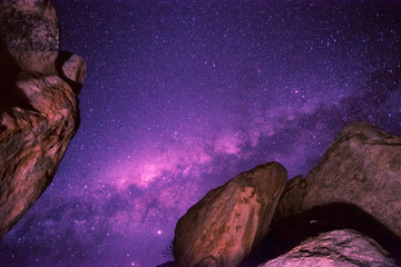 Milky Way above rocks