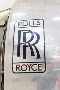 Rolls Royce Jet Engine With The Company Logo