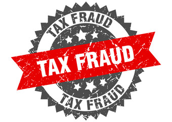tax fraud grunge stamp with red band. tax fraud