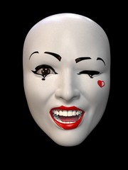 Mask. Facial expressions and emotions. 3d illustrations