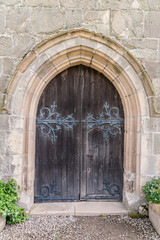 Fototapeta na wymiar Old medieval church door