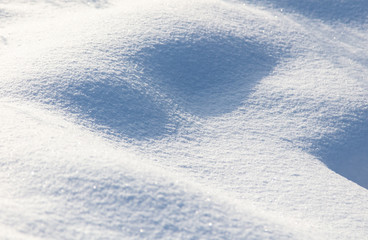 A blanket of white snow in winter