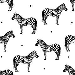 Fototapeta na wymiar Seamless pattern zebra