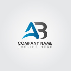 Initial AB letter Logo. simple AB Logo vector Template. Abstract ab logo. ab logo template.