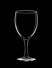 transparent glass on a black background