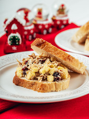 Cranberry, Apple And Turkey Mayonnaise Sandwiches