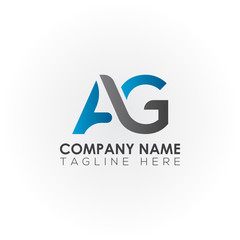 Creative AG Business logo Vector template. Simple AG Letter logo. Initial AG font type logo.