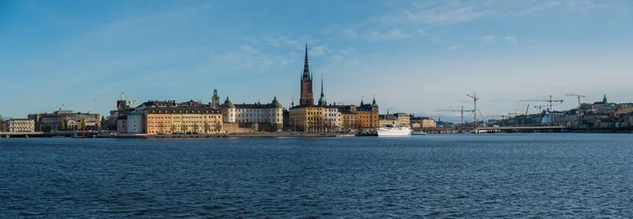Foto op Plexiglas Water view over the island Riddarholmen in Stockholm an autumn day © Hans Baath
