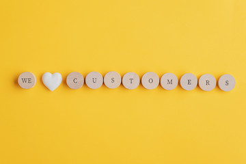 We love customers sign