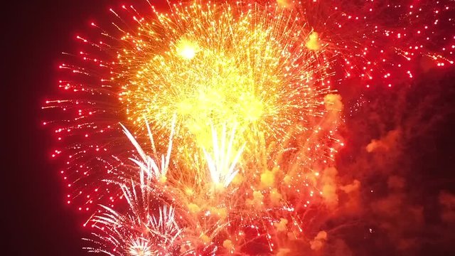Fireworks drone night shot