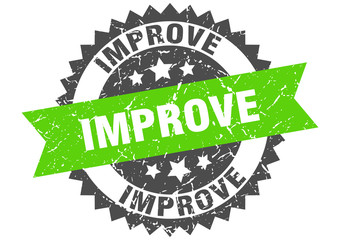 improve grunge stamp with green band. improve