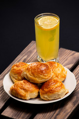 Lemonade and pastry