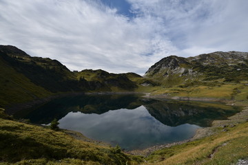 Naklejka na ściany i meble Lake Formarinsee in Vorarlberg, Austria