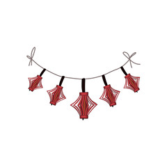 Chinese Decoration Isolated On A White Background Hand Drawn Illustration	