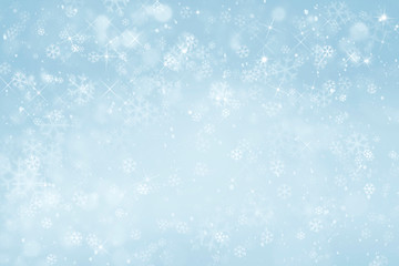 abstract winter background with snowflakes, Christmas background with heavy snowfall, snowflakes in the sky