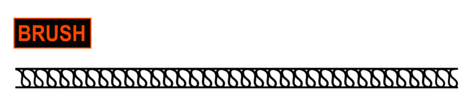 Overlock stitching brush for fashion and digital illustration.