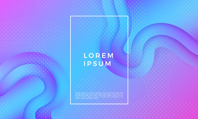 Colorful geometric vector illustration with gradient. Fluid shapes composition. Futuristic design cover. Liquid shapes for banners and posters design.