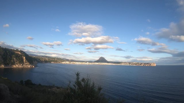 lake and mountains timelapse javea