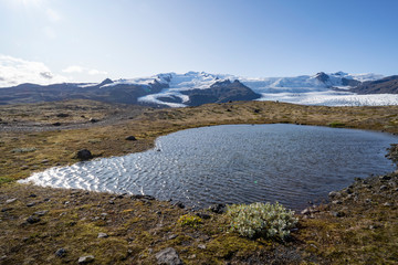 water, lake, volcanic landscape, climate, ice, iceland, glacier melting, global warming,...