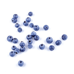 Fresh blueberries fruit isolated on white with clipping path