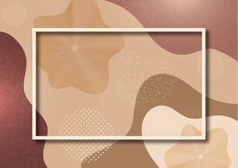 Creative background in minimal trendy style. Abstract shapes, waves, circles, dots. Design for cover, poster, flyer, website background or advertisement.
