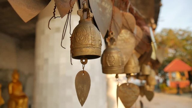 Bells in The Thai temple. Bells in the temple on Phuket island.