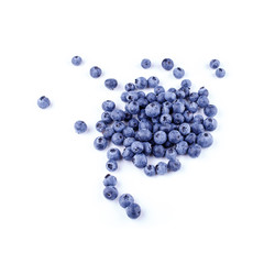 Antioxidant organic blueberries isolated on white with clipping path. Healthy eating berries