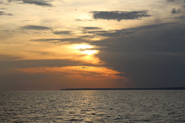 sunset over the sea