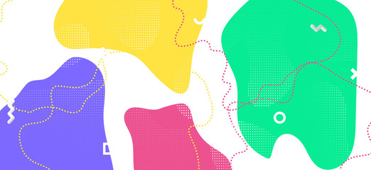 Bright Memphis Shapes. Creative Abstract 